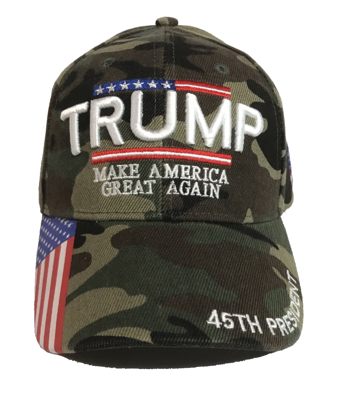 Donald Trump Cap Mossy Embroidered with FLAG TRUMP WON 