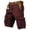 Wine, variant on GrmtClth American Flag Print Cargo Shorts for Men Independence Day 1776-2026 Summer Shorts Breathable Multi-Pocket Short Pant Fashion Work Trousers Wine S