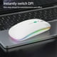 thumbnail image 4 of Matsuzay Ratón inalámbrico con RGB, compatible con Bluetooth, modo dual, silencioso, de 500 mAh, dispositivo señalador, accesorios para Videojuegos y accesorios Blanco, 4 of 6