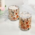thumbnail image 2 of Yayeee 4 Pack Qtip Holder Bathroom Cotton Swab Canister with Lid Clear Dispenser Set, Beige Fall Coffee, 2 of 6