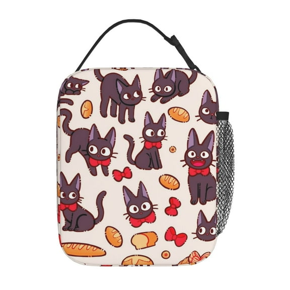 Insulated Meal Box Cooler Tote, Kiki's Delivery Service Lunch Bag with Shoulder Strap for Office Outdoor Picnic