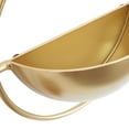 thumbnail image 5 of DecMode 15", 13", 10"H Round Gold Metal Geometric Wall Planter (3 Count), 5 of 12