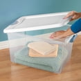 thumbnail image 5 of Sterilite 64 Qt. Latching Box, Clear Plastic Storage Organizer Bins, White Lid, 4 Pack, 5 of 9