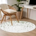 thumbnail image 5 of Green Polka Dot Round Area Rugs 3 ft, Watercolor Green Gradient Washable Small Area Rug with Non-Slip Sturdy Edge Binding Round Front Door Mat Floor Carpet for Entryway, 5 of 9
