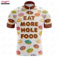 thumbnail image 3 of Maillot de ciclismo Donut Give Up para hombre, manga corta, reflectante, para ciclismo de montaña, para descenso, equipo profesional, novedad de verano, 3 of 5