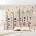 thumbnail image 3 of Spring Easter Outdoor Waterproof Pillow Covers, Green Pink Yellow Eggs Floral Botanical Decorative Square Throw Pillowcase Sofa Cushion Sham for Patio/Couch/Chair, 16"x16" 2 Pack, 3 of 8
