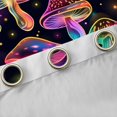 thumbnail image 4 of Feelyou Mystic Jungle Mushroon Black Out Curtains for Child, Neon Plant Botanical Curtains Pack of 2 (42x63 Each), Glitter Stars Print Bedroom Curtains, Curtains and Drapes Home Decor, 4 of 6
