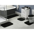 thumbnail image 2 of Garland Rug Finest Luxury Washable Bath Set, 5 Piece Set (2 Bath Rugs, Contour, Lid, & Runner) Black, 2 of 6