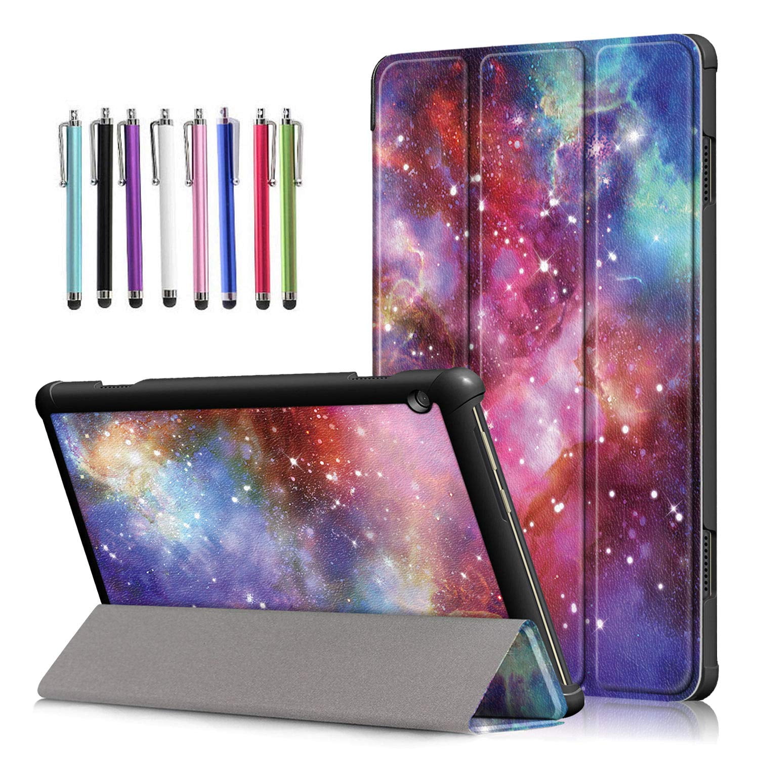 Epicgadget Case for Lenovo Tab M10 (TB-X605F), Slim Lightweight Trifold Stand Cover Case for Lenovo Tablet M10 Inch 2018 (Star Galaxy) - Epicgadget Case for Lenovo Tab M10 (TB-X605F), Slim Lightweight Trifold Stand Cover Case for Lenovo Tablet M10 Inch 2018 (Star Galaxy) -