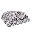 thumbnail image 1 of Damask Foot Rest, Traditional Complex Chained Double Face Damask Lines Internal Pattern Illustration, Non-Slip Backing Ergonomic Memory Foam Leg Support for Office, Brown White, by Ambesonne, 1 of 5