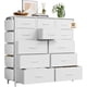 thumbnail image 1 of 12 - cajón altura fabric cómoda side pockets y steel frame: space - saving vertical almacenamiento chest dormitorio, sala estar, hallway, entrada, y closet. durable y practical design in blanca, 1 of 5