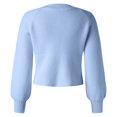 thumbnail image 5 of Vedolay Women Sweater Long Sleeve Open Front Sweaters Knit with Pockets 2023 Blue,One Size, 5 of 5