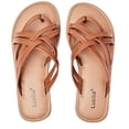 thumbnail image 1 of Sandalias planas Luoika para mujer, ancho ancho, color canela, 12.5XW, 1 of 8