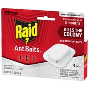 Raid Ant Killer Baits, For Household Use, Kills the Colony, Kills Ants for 3 Months, Child Resistant, 4 Count