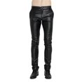 thumbnail image 4 of Sliktaa Pantalones de cuero de pierna recta con forro polar para hombre, 4 of 4