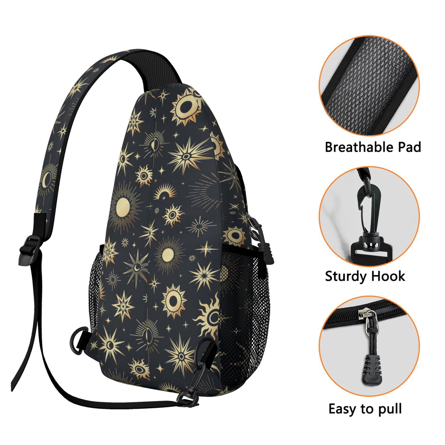 8079 Space Galaxy Constellation Backpack Purse Anti Theft Back Pack Fashion Star Constellation Sling Bag - Durable Shoulder Backpack for  main image 4