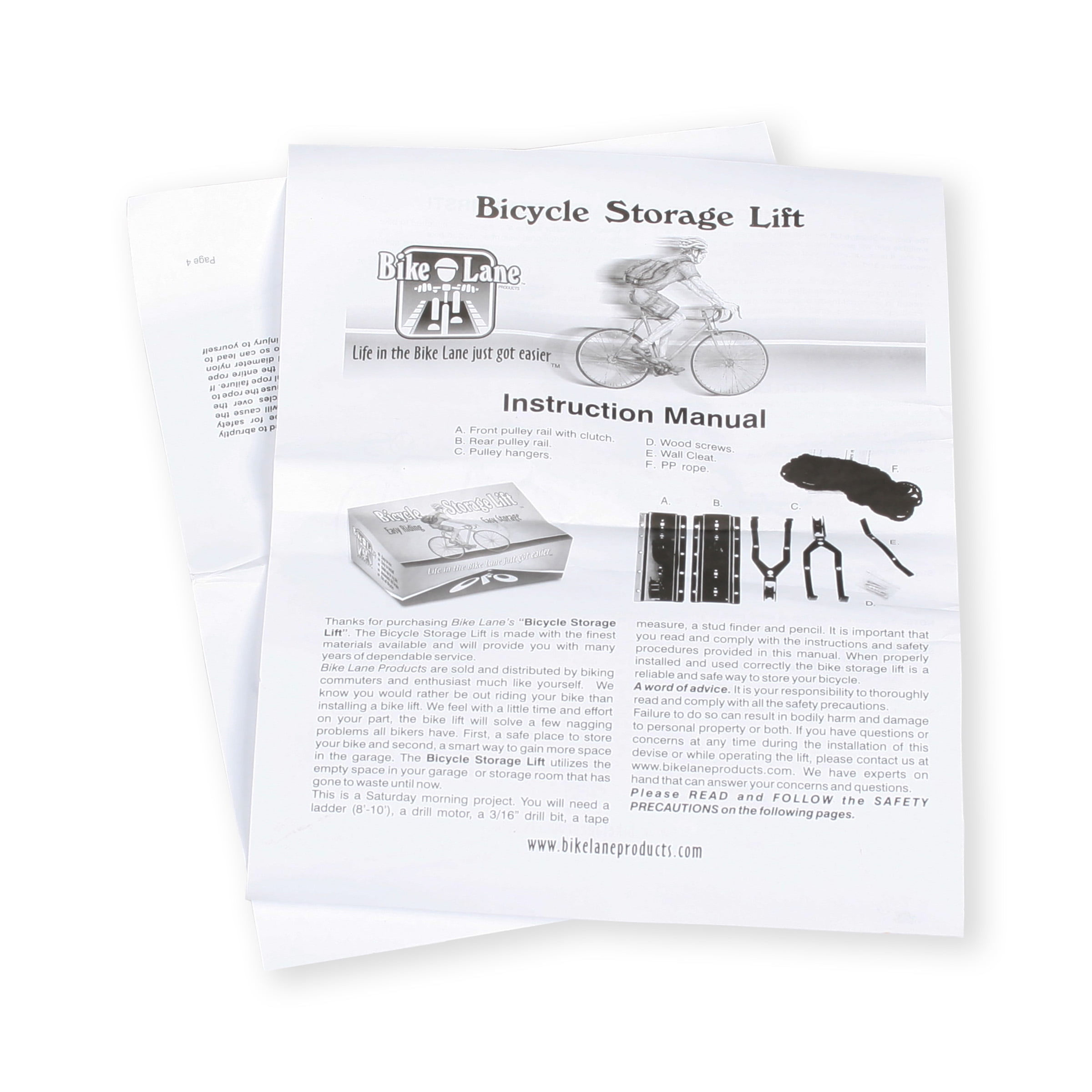 Bike Lane Heavy Duty 100LB Bicycle Garage Storage Lift Hoist