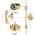 thumbnail image 2 of EASTIN Vanity Light Fixtures,Modern Wall Mounted Lamp Brushed Brass Sconce, 2 of 7