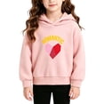 thumbnail image 4 of Bixock Toddler Girls Graphic Hoodies Long Sleeve Tops Crew Neck Pullover Tops Solid Color Print Casual Sweatshirt Warm Soft Windproof Daily Wear Girls Clothings, 4 of 5