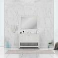 thumbnail image 3 of Alya Bath Wilmington 48" Solid Wood Vanity with Carrera Marble Top in White, 3 of 6
