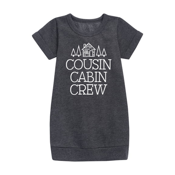 Instant Message - Cousin Cabin Crew - Vacation - Toddler & Youth Girls Fleece Dress
