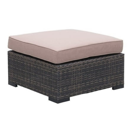 Zuo Bocagrande Outdoor Ottoman in Brown