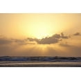 thumbnail image 2 of Flaherty, Dennis 32x23 White Modern Wood Framed Museum Art Print Titled - USA, Hawaii, Kauai God rays over beach at sunset, 2 of 4