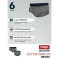 thumbnail image 6 of Wrangler Men's Cotton Stretch 6" Boxer Brief Men's Underwear, Small, Black/Dark Olive/Charcoal, 6-Pack, 6 of 9