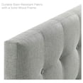 thumbnail image 5 of Emily Tufted Button Linen Fabric Upholstered Full Headboard in Gray, 5 of 8