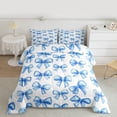 thumbnail image 2 of Castle Fairy Girly Ribbon Bow Full Size Comforter Sets,Dreamy Blue Bow Tie Bedding Sets, 2 of 8