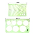 thumbnail image 3 of Uxcell Geometric Drawing Template Measuring Ruler Plastic for Drawing Engineering Drafting Green 10pcs, 3 of 6
