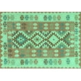 thumbnail image 1 of Ahgly Company Indoor Rectangle Southwestern Turquoise Blue Country Area Rugs, 5' x 8', 1 of 4