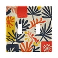thumbnail image 2 of Dailycode Light Switch Plate Covers 3 Gang Wall Plate Plastics Outlet Covers for Kitchen Home Office Decor Colorful Squares and Leaves, 2 of 8