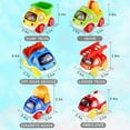 Pull Back Cars for Toddlers 13, 6 Pieces Push and Go Mini Car Set