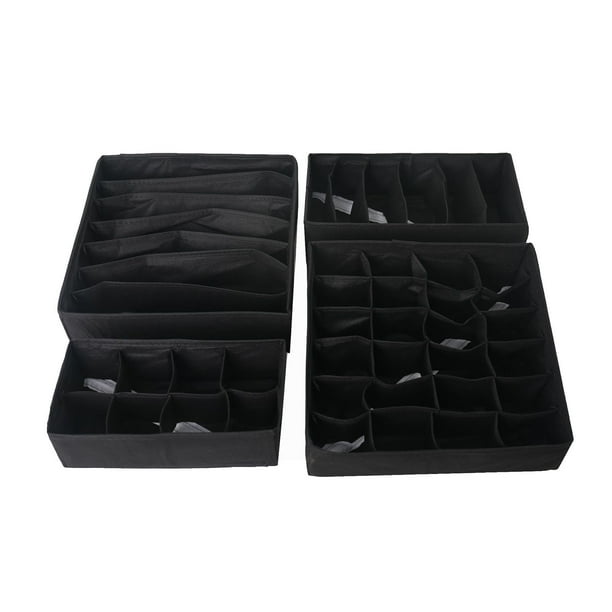 Organizador de Ropa Interior Xihbxyly Paquete de 4 con Cajones Divididos