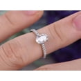 thumbnail image 4 of Antique Style Oval Cut 1.25 Ct Diamond Moissanite Engagement Ring With 18K White Gold Plating, Promise Ring, Anniversary Ring, 4 of 4