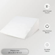 Poly-Cotton Zippered Pillow Protector - Wedge Pillow Cover - Protects from Dirt, Dust, and Debris - Single Unit