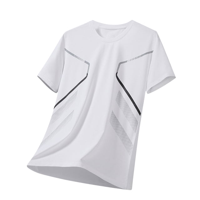 pstuiky camisetas de hombre, Camiseta deportiva informal de manga corta con cuello redondo y color liso para hombre, transpirable y de seda helada. camisetas de hombre xxl
