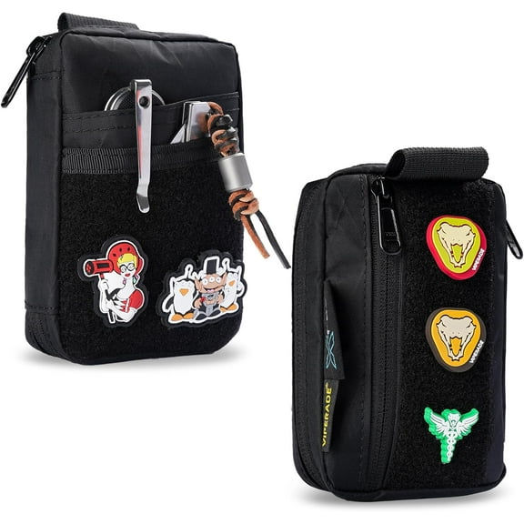 VIPERADE VE26 X-Pac EDC Pouch, Small EDC Organizer Pouch, EDC Pocket Organizer for Men, EDC Pouch Organizer Utility Pouch for Multitools, EDC Organizer-Black
