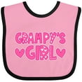 thumbnail image 3 of Inktastic Grampy's Girl Granddaughter Girls Baby Bib, 3 of 4