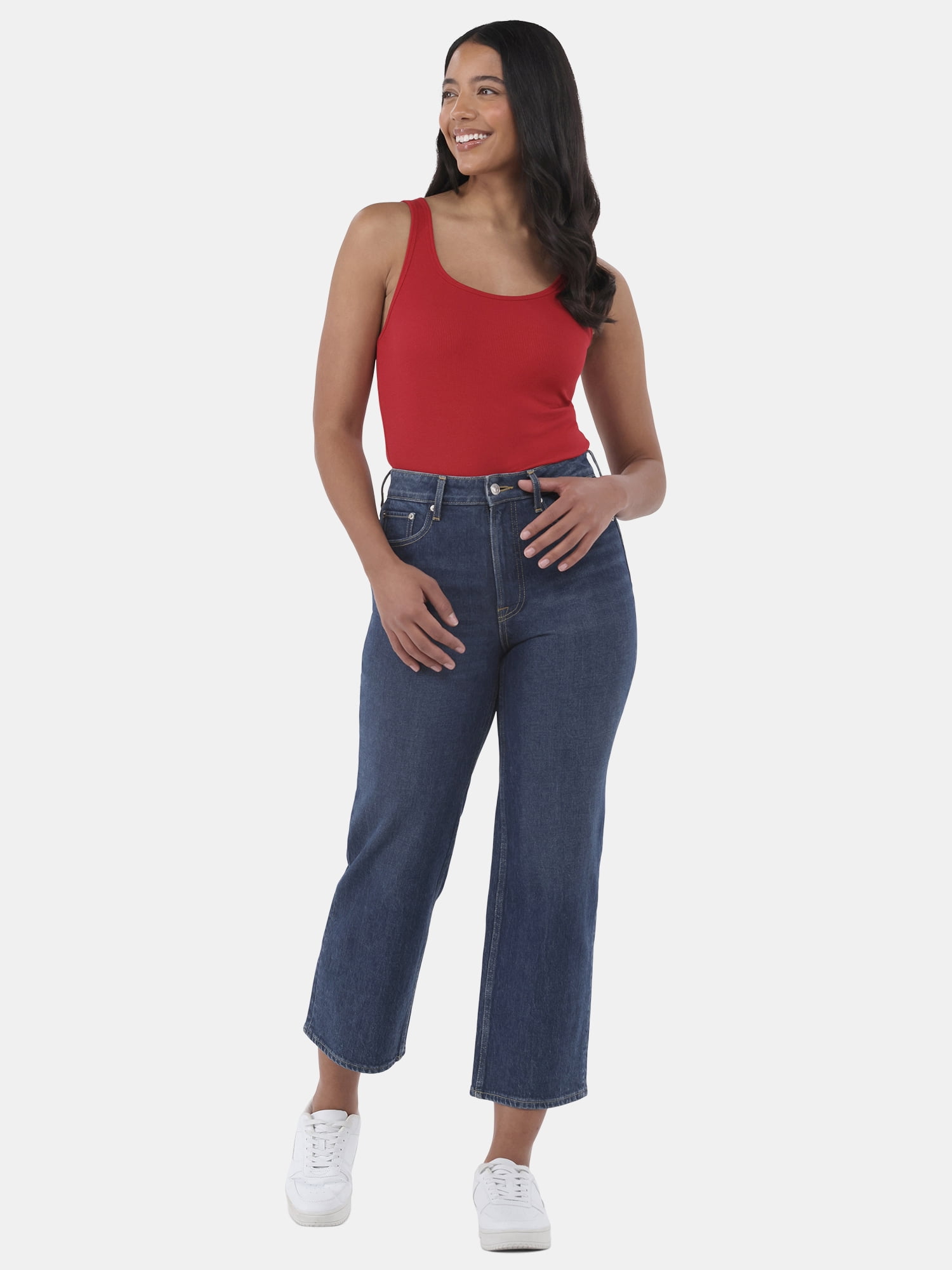 Time and Tru Women's Ribbed Tank Top, Sizes XS-XXXL