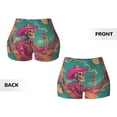 thumbnail image 5 of Fotbe Western Desert Skull Cowboy (2) Seamless Shorts, Womens Workout Shorts High Waist Stretch Booty Short for Gym/Yoga/Running/Biking-Small, 5 of 9