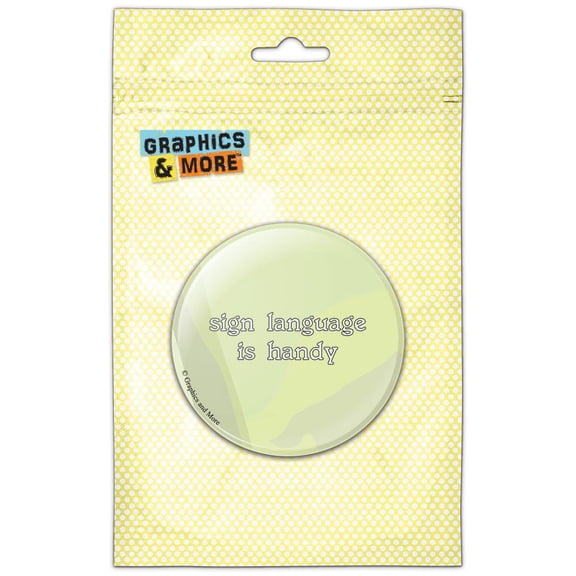 Sign Language is Handy Funny Pun Pinback Button Pin Badge