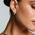 thumbnail image 7 of VEEDOFA 14K Gold Plated Huggie Hoop Earrings for Women, 5A+ CZ, 8/12/16/20mm,jewelry gift, 7 of 7