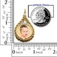 thumbnail image 2 of Picturesongold.Com Roped Round W/9 Diamonds Photo Engraved Pendant - 1-1/8 inch x 2 inches - Solid 14K White Gold, 2 of 3