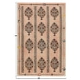 thumbnail image 3 of Casavani Handwoven Beige Cotton Dhurrie Custom Dining Room Carpets Outdoor Patio Rug 6x8 feet, 3 of 5