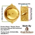 thumbnail image 5 of Shristy Hardware "Elohim" Brass Manual Old Fashioned Door Bell – Vintage Twist Bell with Key Plate – Mechanical Doorbell for Home – PT-1 (Pack of 1 Polished Lacquered Finish), 5 of 5