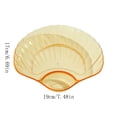 thumbnail image 2 of 1Pcs Plastic Decorative Sea Shell Conch Shaped Plate Snack Dessert Plate,Tray Dish Nautical Jewelry Organizer,Transparent Food Plates Yellow 7.5x6.7x1.9in, 2 of 7