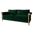 thumbnail image 3 of Castle Place Comtemporary Glam Velvet Upholstered Sofa, Emerald Green, 3 of 7