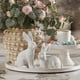thumbnail image 4 of Conjunto de 2 figuras de conejo de resina blanca esmaltada, estatuas de conejos para decoración interior, decoración del hogar, adornos decorativos, 4 of 4